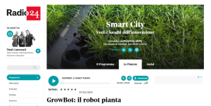 Radio24 parla del progetto GrowBot 