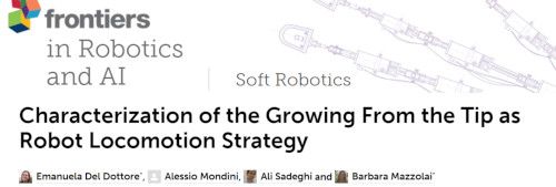 "Characterization of the Growing From the Tip as Robot Locomotion Strategy" in Frontiers in Robotics and AI journal