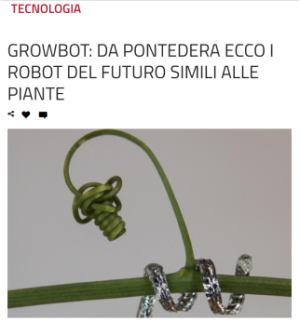 In Toscana parla del progetto GrowBot 