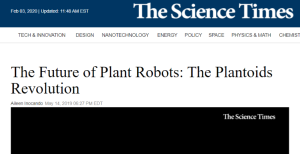 The Science Times dealing with GrowBot project 