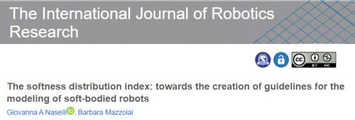 "The softness distribution index: towards the creation of guidelines for the modeling of soft-bodied robots" paper in  The International Journal of Robotics Research journal
