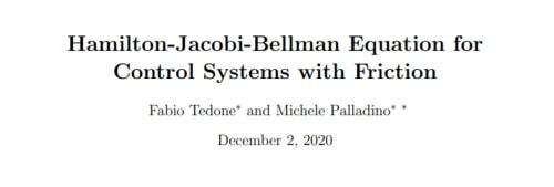 Hamilton-Jacobi-Bellman equations for control systems with friction