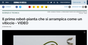 Il Giornale di Sicilia parla del progetto GrowBot 