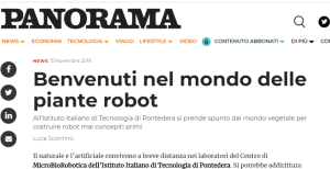 Panorama parla del progetto GrowBot